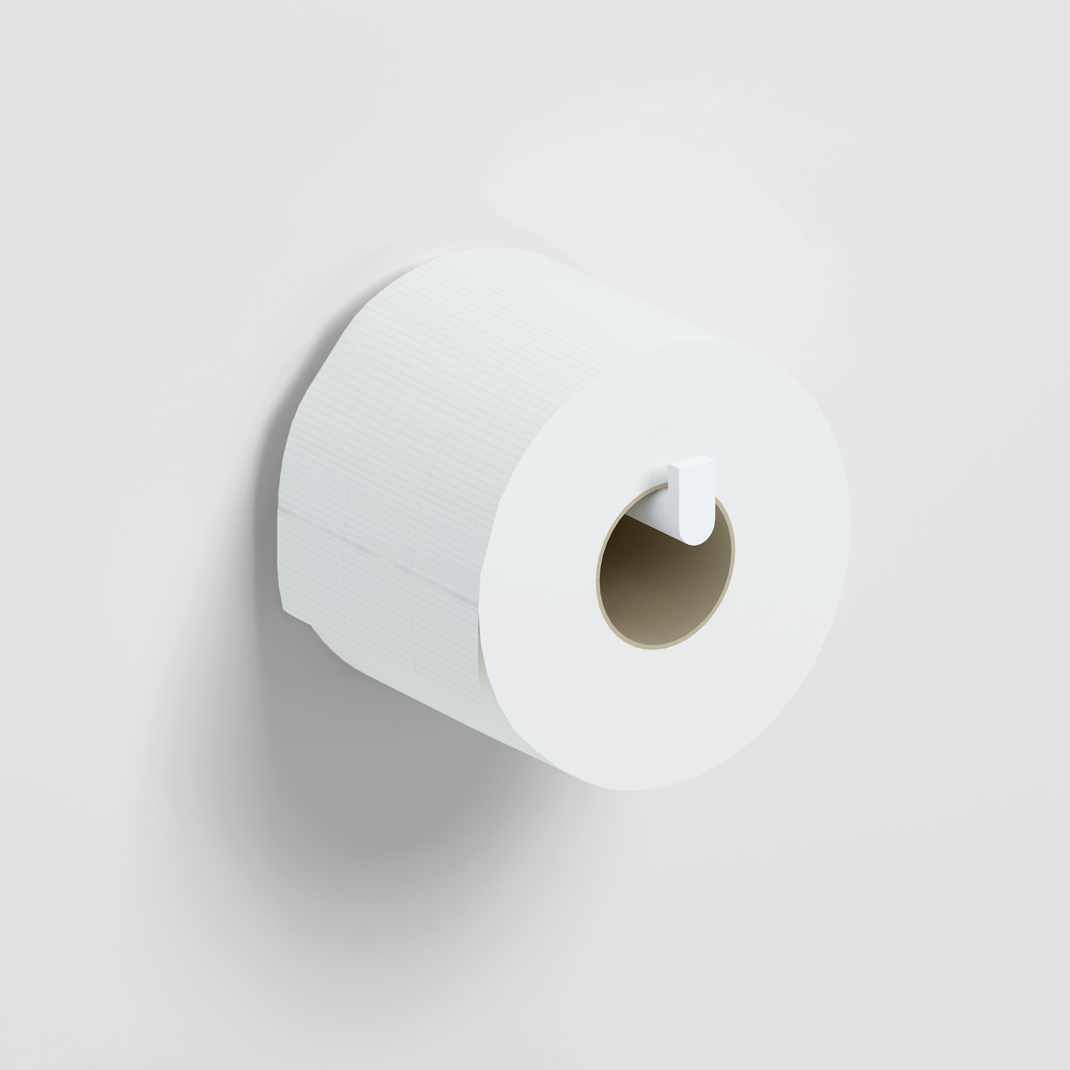 Clou Flat Toiletrolhouder recht zonder klep mat wit CL/09.02031.20